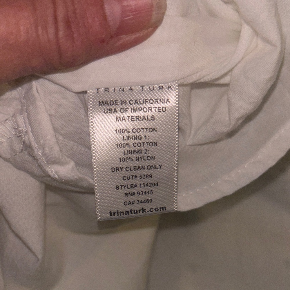 Trina Trunk Elegant White Eyelet Skirt size 6 - Picture 5 of 8